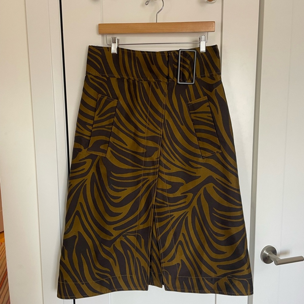 3.1 Phillip Lim Zebra A•Line Skirt